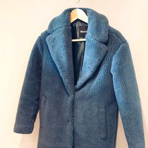 Madewell Spruce green teddy coat XS NWOT